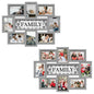 Jerry & Maggie Family Photo Frame 22x17, PVC Picture Frames Collage Wall Decor 9 Opening Wall Hanging For 6x4 Photos 8 Pack, No-Assembly 3D Design Waterproof Memorial Keepsake, Ashes