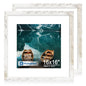 Hongkee 5x7 Picture Frame Set of 2, Real Glass and Wood Frame for Mat 4x6