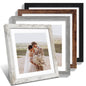 Hongkee 8x10 Picture Frame Set of 4, Real Glass and Wood Frame, 5x7 Mat