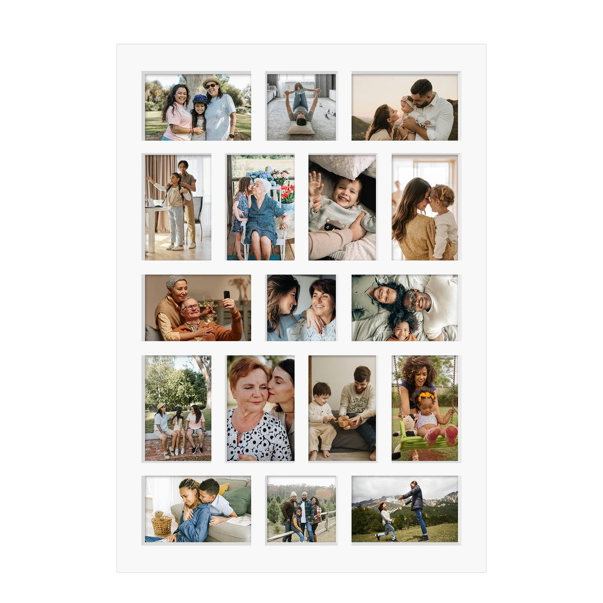 J.M.Deco Collage Picture Frames for Wall 24 Slots, Large Photo Frame Collage Wall Hanging for 4 x 6 Photo, Christmas Gift for Family or Friends - Retro Gold