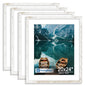 Hongkee 8x10 Picture Frame Set of 4, Real Glass and Wood Frame, 5x7 Mat