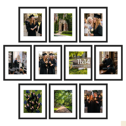 upsimples 4x6 Picture Frame, Photo Collage Wall Decor Set of 10, Black