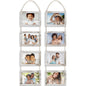 4x6 Hanging Picture Frames Collage with 8 Openings - Rustic Brown, 2 PK