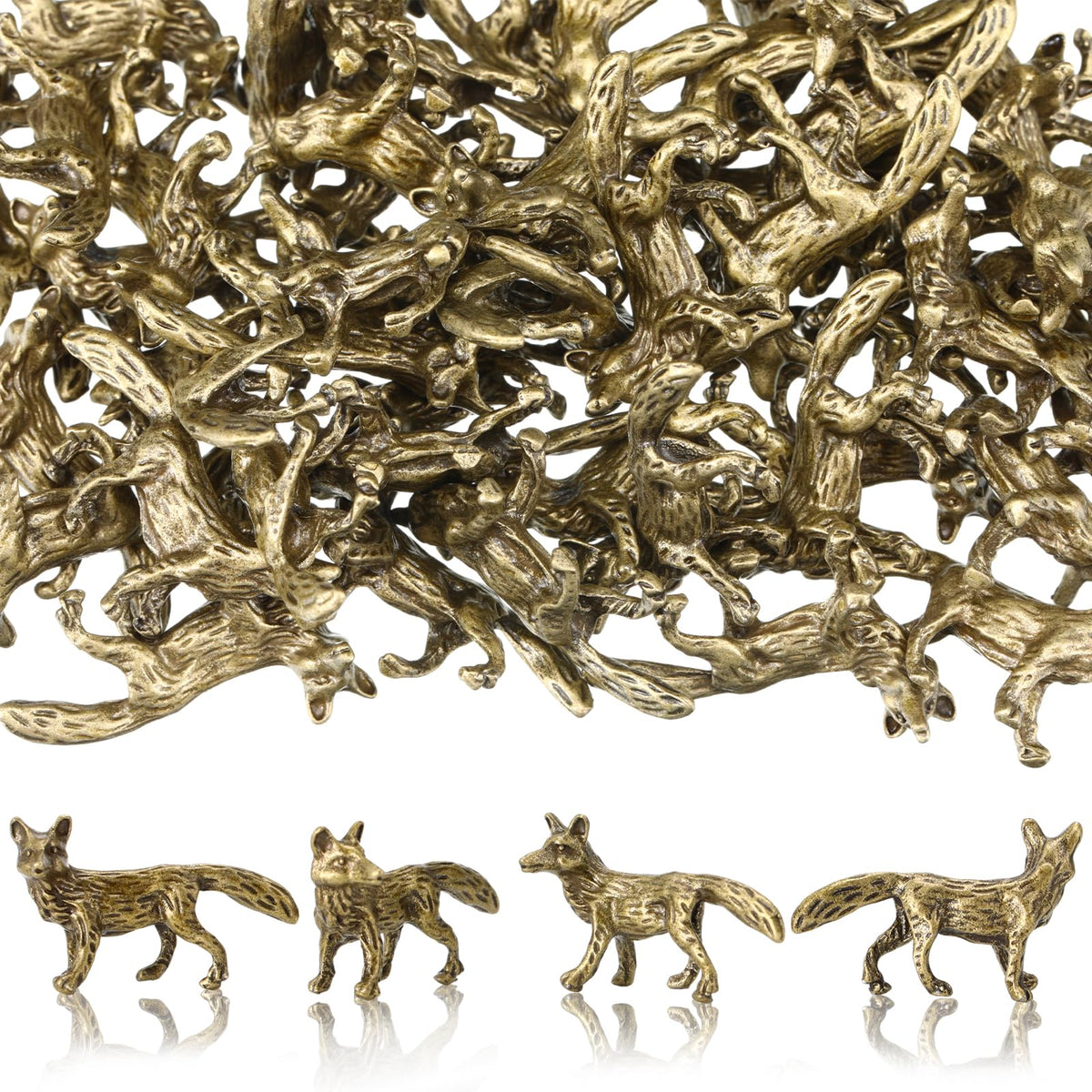Civaner 24 Pcs Mini Sheep Figurines, Miniature Lamb, Mini Brass Figurines