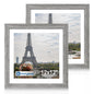Hongkee 5x7 Picture Frame Set of 2, Real Glass and Wood Frame for Mat 4x6