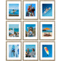 Vittanly 8x10 Picture Frames Set of 9 for Wall or Tabletop Display, Gold