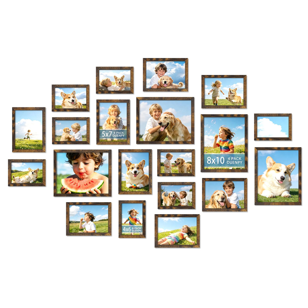 DUENPY 12 Pack Gallery Collage Frame Mixed Sizes Black