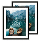 Hongkee 5x7 Picture Frame Set of 2, Real Glass and Wood Frame for Mat 4x6
