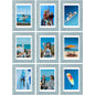 Vittanly 8x10 Picture Frames Set of 9 for Wall or Tabletop Display, Gold