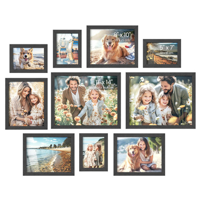 SONGMICS Collage Picture Frames, Set of 10, Glass