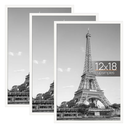 upsimples 16x24 Poster Frame, Easy Slide-In Assembly, Black, 3 Pack