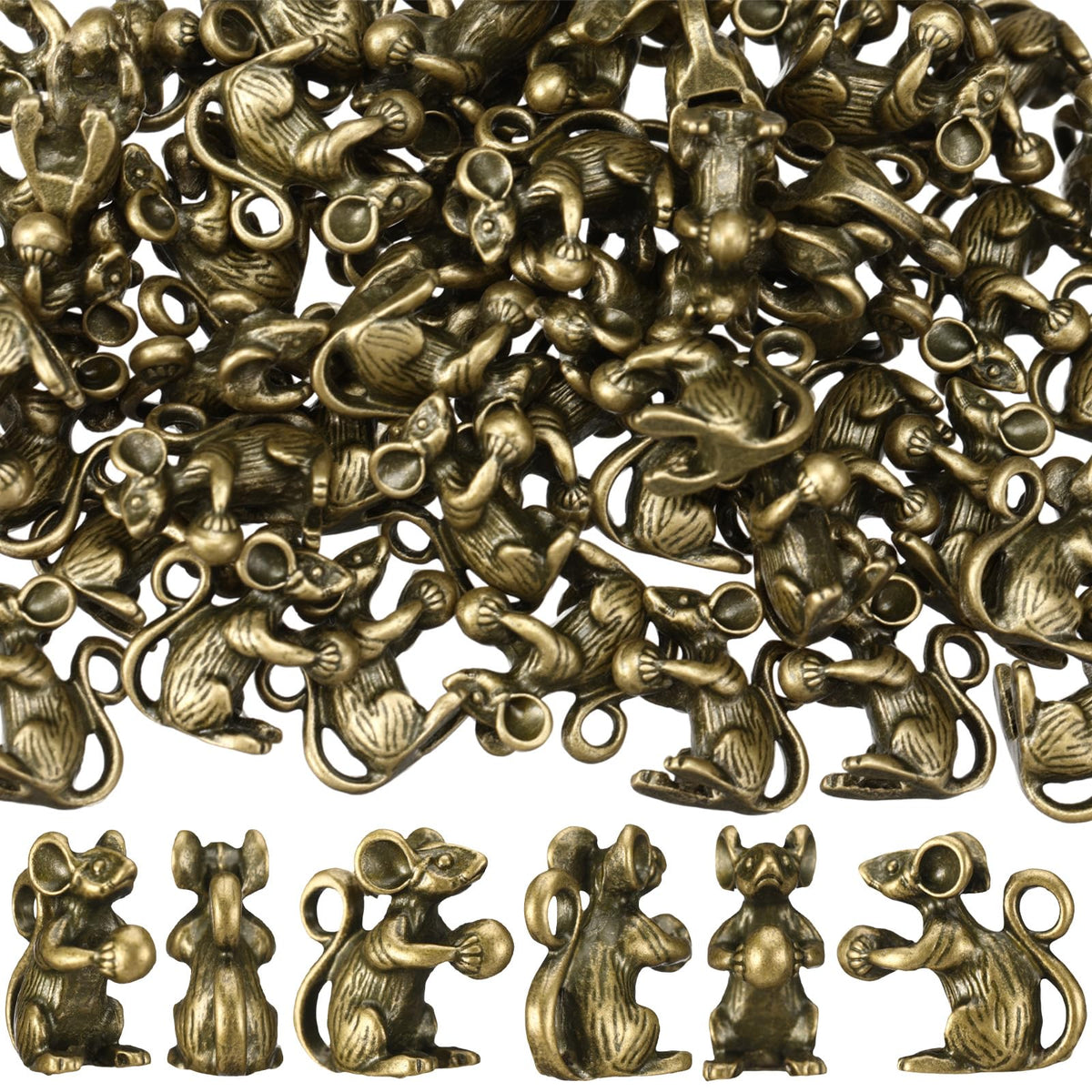 Civaner 24 Pcs Mini Sheep Figurines, Miniature Lamb, Mini Brass Figurines