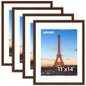 FIXSMITH 5x7 Picture Frame Bulk-4 Pack, Gold Picture Frames Collage Wall Decor, Wall & Tabletop Picture Frames, Photo Frame with HD Plexiglass, Display Pictures 4x6 with Mat or 5x7 Without Mat