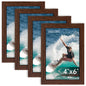 FIXSMITH 5x7 Picture Frame Bulk-4 Pack, Gold Picture Frames Collage Wall Decor, Wall & Tabletop Picture Frames, Photo Frame with HD Plexiglass, Display Pictures 4x6 with Mat or 5x7 Without Mat