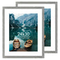 Hongkee 5x7 Picture Frame Set of 2, Real Glass and Wood Frame for Mat 4x6