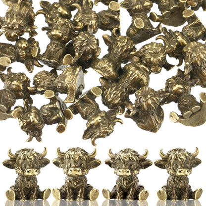 Civaner 24 Pcs Mini Sheep Figurines, Miniature Lamb, Mini Brass Figurines