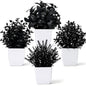 Der Rose 4 Pack 7" Mini Fake Plants, Artificial Plants for Bathroom Decor
