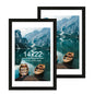 Hongkee 5x7 Picture Frame Set of 2, Real Glass and Wood Frame for Mat 4x6