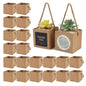 Temlum 2.5 Inch Succulent Wrap Bags (Fits 2.5″ Pots) with Thank You & Let Love Grow Stickers, Small Gift Box for Wedding, Baby Shower, Succulent Party Favors for Guests (Brown 40pcs)