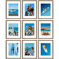 Vittanly 8x10 Picture Frames Set of 9 for Wall or Tabletop Display, Gold