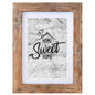 Califortree 5x7 Picture Frame - Can Display Photo 4x6 with Mat, Wood Frame with Shatterproof Plexiglass, Wall & Tabletop Display, Rustic Brown