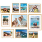 FIXSMITH 10 Pack Picture Frames Collage Wall Decor for Mounting or Tabletop Display, Gallery Wall Frame Set with Two 8x10 Black Frames, Four 5x7 Frames and Four 4x6 Frames, Multi-Pack Photo Frame Set