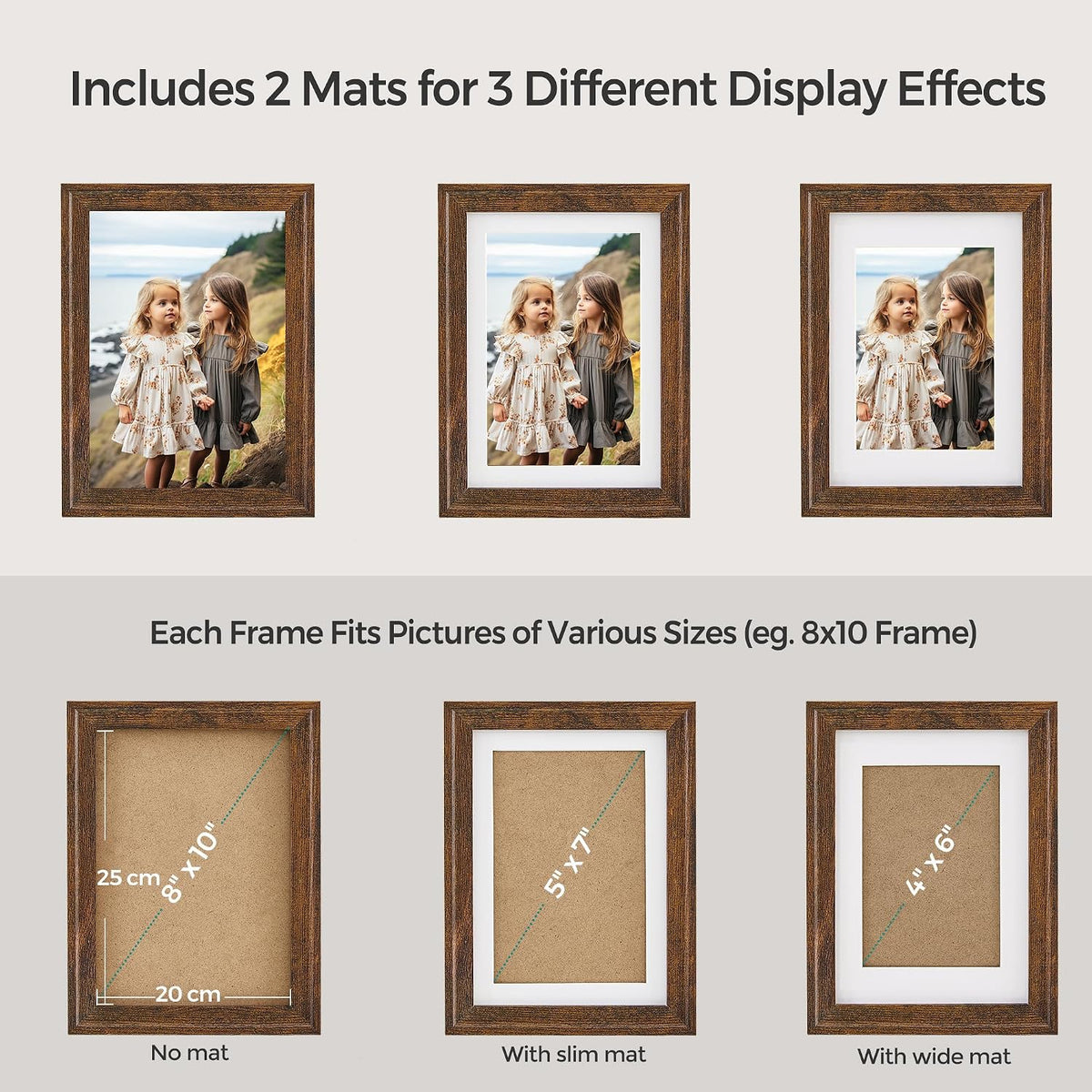SONGMICS Gallery Wall Frame Set of 10, Hanging or Tabletop Display
