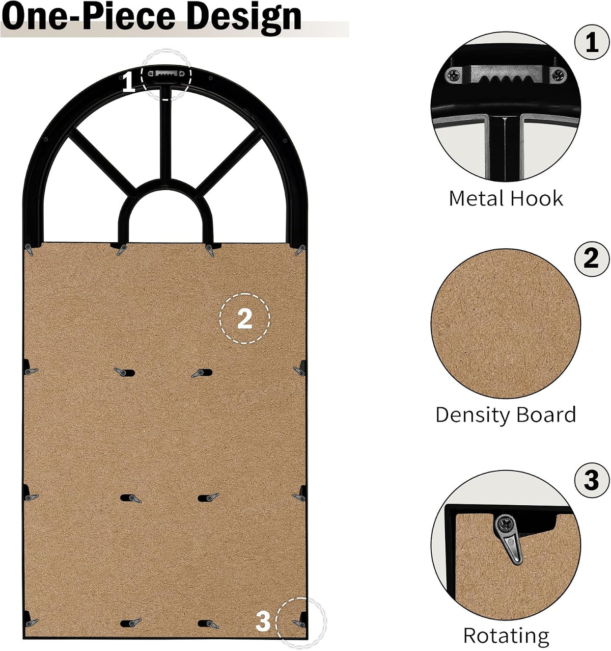 J.M.Deco Arched Collage Picture Frames Wall for Decor 9 Pieces 4 x 6 Photos