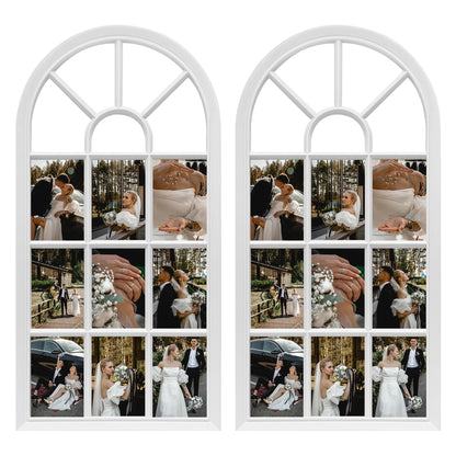 J.M.Deco Arched Collage Picture Frames Wall for Decor 9 Pieces 4 x 6 Photos