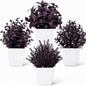 Der Rose 4 Pack 7" Mini Fake Plants, Artificial Plants for Bathroom Decor
