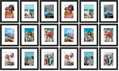 Vittanly 8x10 Picture Frames Set of 9 for Wall or Tabletop Display, Gold