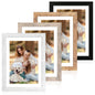iRahmen 8x10 Picture Frame Set of 4, High Definition Real Glass Rustic Brown Frame, 8 x 10 Wood Photo Frames for Desktop Display and Wall Mounting