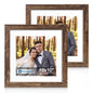 Hongkee 5x7 Picture Frame Set of 2, Real Glass and Wood Frame for Mat 4x6
