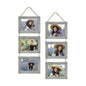 4x6 Collage Picture Frames Set of 2, Rustic Wooden Real Glass Vertical Hanging 3 Opening 4 by 6 Photo Frame, Rustic Brown
