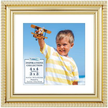 5x7 Gold Picture Frame, Contemporary, Inspirations, Wall or Table Top