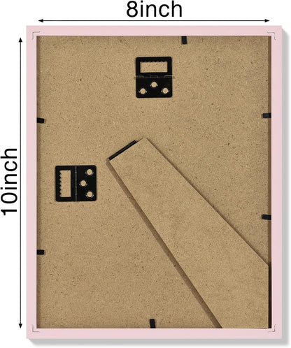 Vittanly 8x10 Picture Frames Set of 4, for Wall or Tabletop, Pale Pink