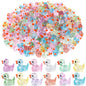 DULEFUN 150pcs Mini Resin Animals, Colorful Duck Figurine Hide DIY Decor