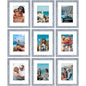 Vittanly 8x10 Picture Frames Set of 9 for Wall or Tabletop Display, Gold