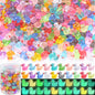 DULEFUN 150pcs Mini Resin Animals, Colorful Duck Figurine Hide DIY Decor