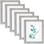 SESEAT 8x10 Picture Frame Brown Set of 6, Display Pictures 5x7 With mat or 8x10 Without Mat
