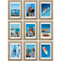 Vittanly 8x10 Picture Frames Set of 9 for Wall or Tabletop Display, Gold