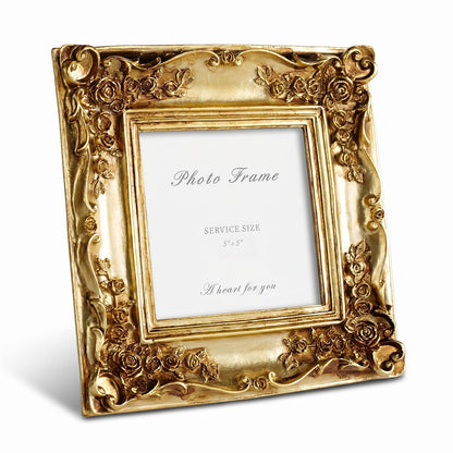 Cuspin 4x6 Vintage Picture Frame Gold Ornate Resin Arched Photo Frame