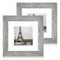 Hongkee 5x7 Picture Frame Set of 2, Real Glass and Wood Frame for Mat 4x6