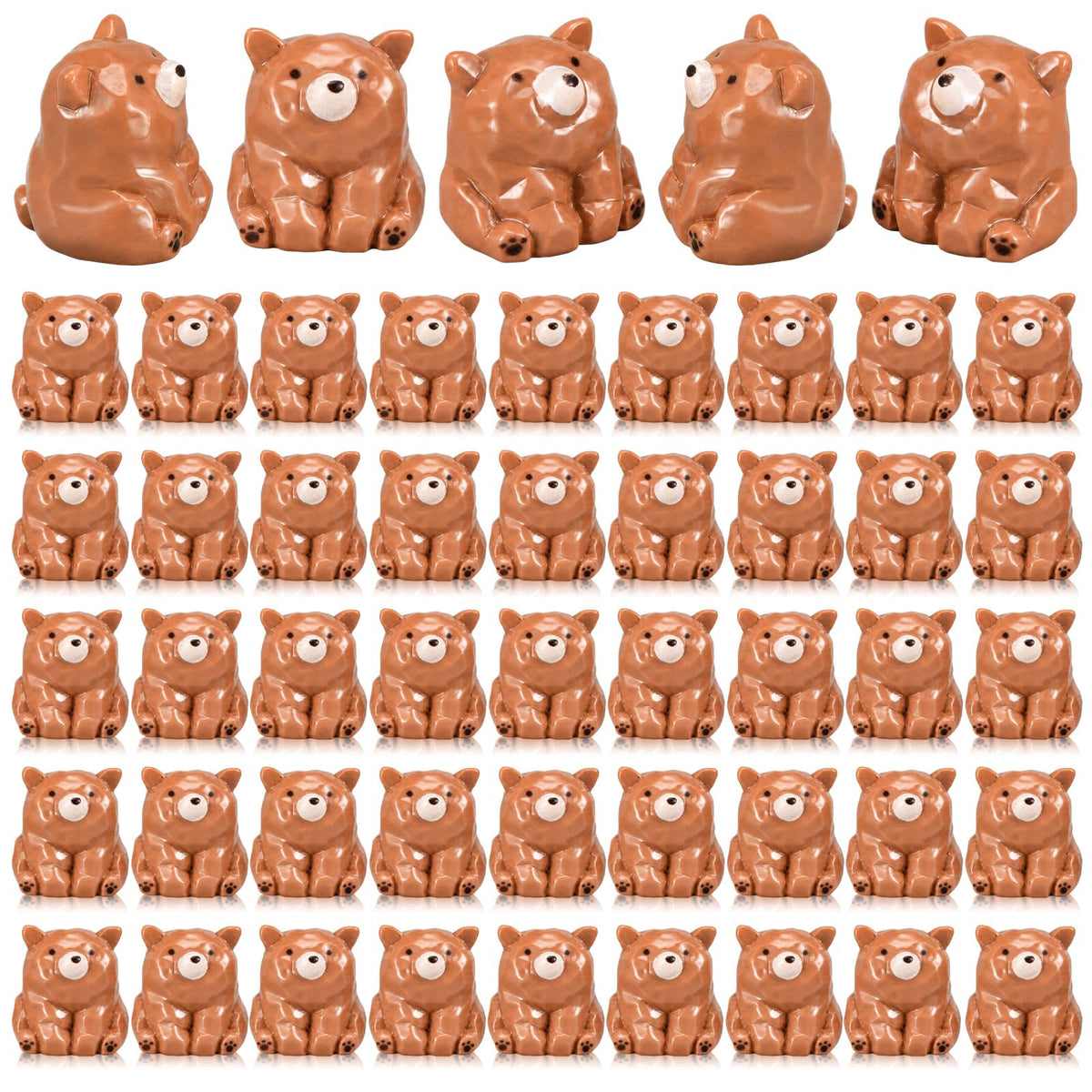 Soulchen 50 Pcs Mini Penguin Figurines Red Hat Resin Christmas Decor