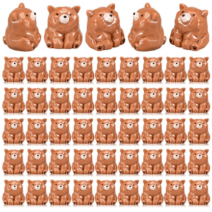 Soulchen 50 Pcs Mini Penguin Figurines Red Hat Resin Christmas Decor