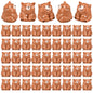 Soulchen 50 Pcs Mini Penguin Figurines Red Hat Resin Christmas Decor