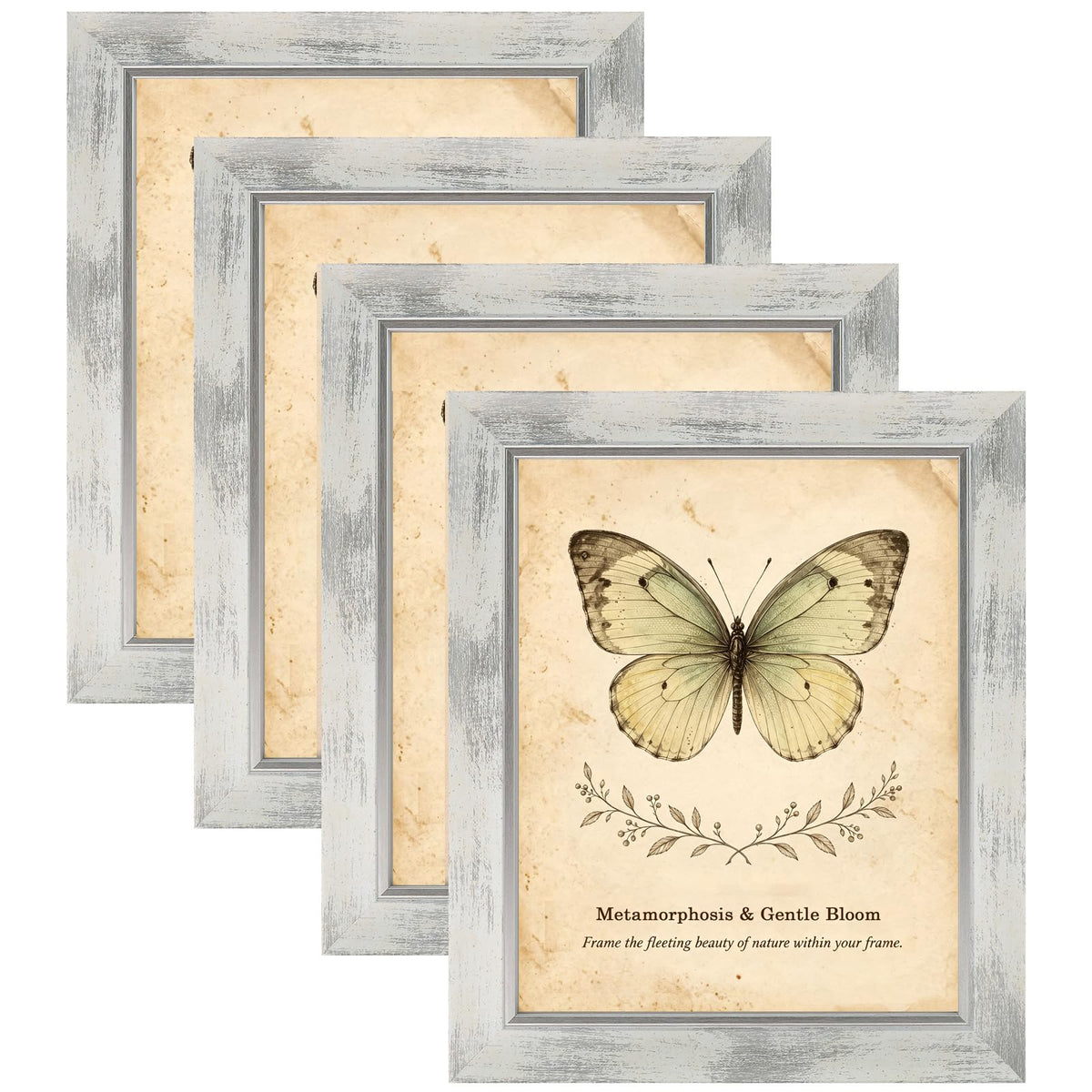 XUANLUO 5x7 Picture Frames Set of 4,Rustic Retro Photo Frame(Multicolor)