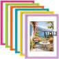 8 x 10, 5 x 7, 4 x 6 Picture Frame Set of 6, Boho Colorful Photo Frames