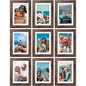 Vittanly 8x10 Picture Frames Set of 9 for Wall or Tabletop Display, Gold