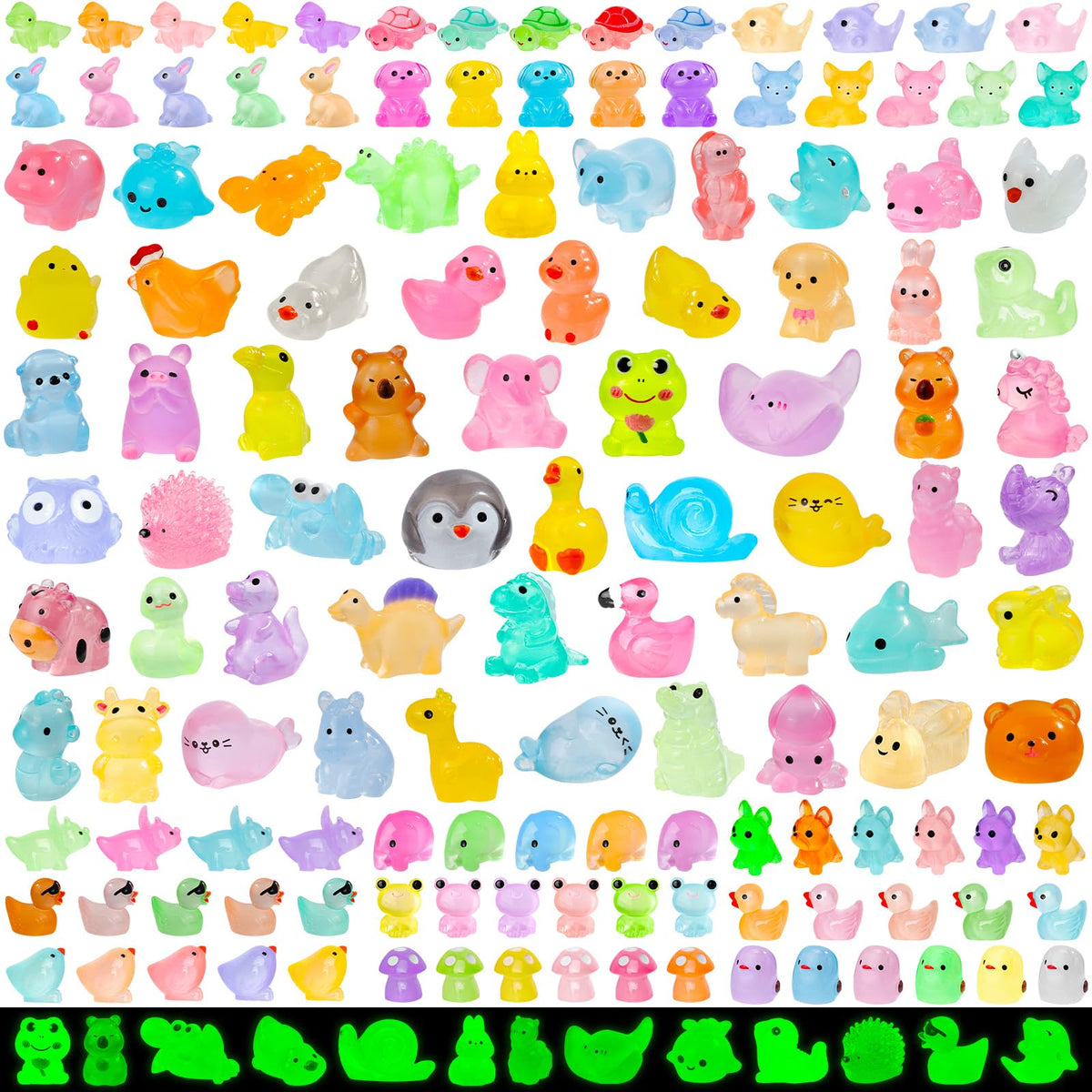 ywevyezc 42 Pcs Mini Resin Animals 42 Styles Resin Animals Figurines Bulk for Micro Garden Hide Accessories Crafts Decor